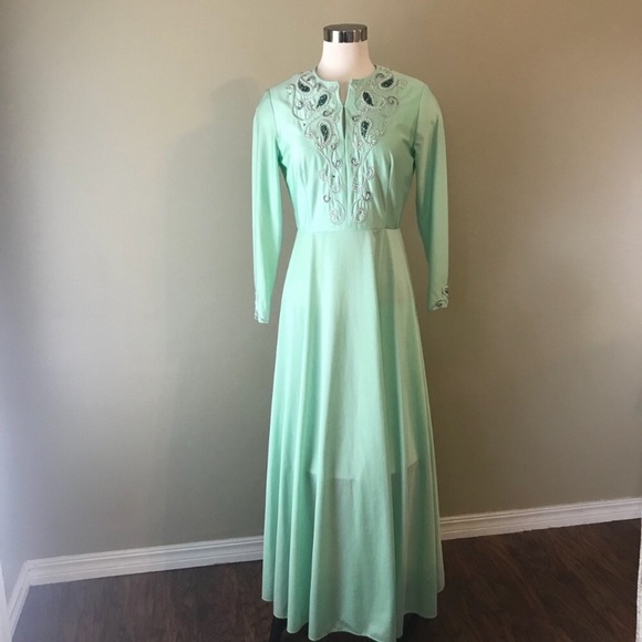 mint green vintage dress